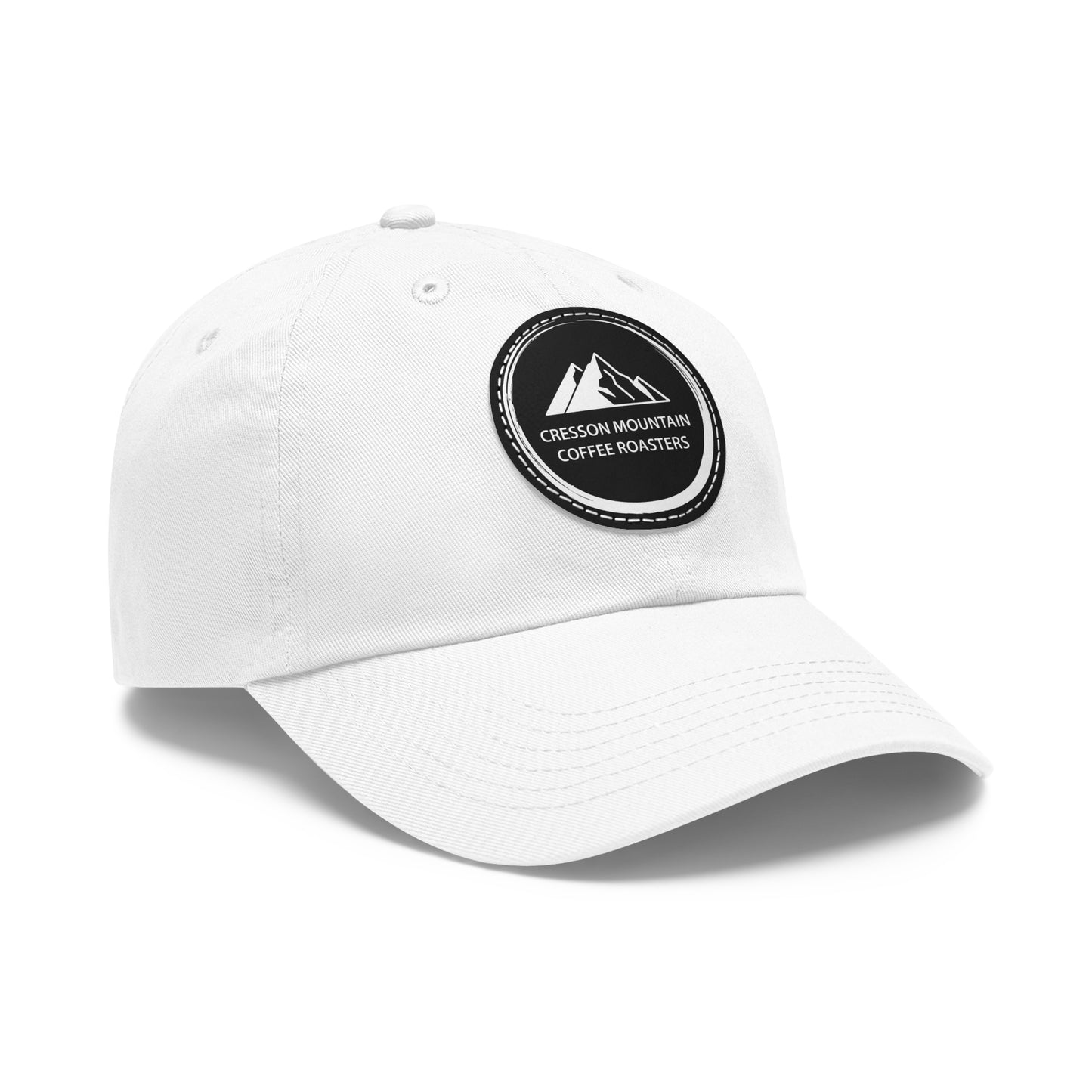 Hat with Leather Patch (Round)